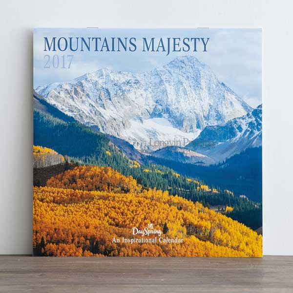 Mountains Majesty Wall Calendar,2017 Wall Calendar Printing
